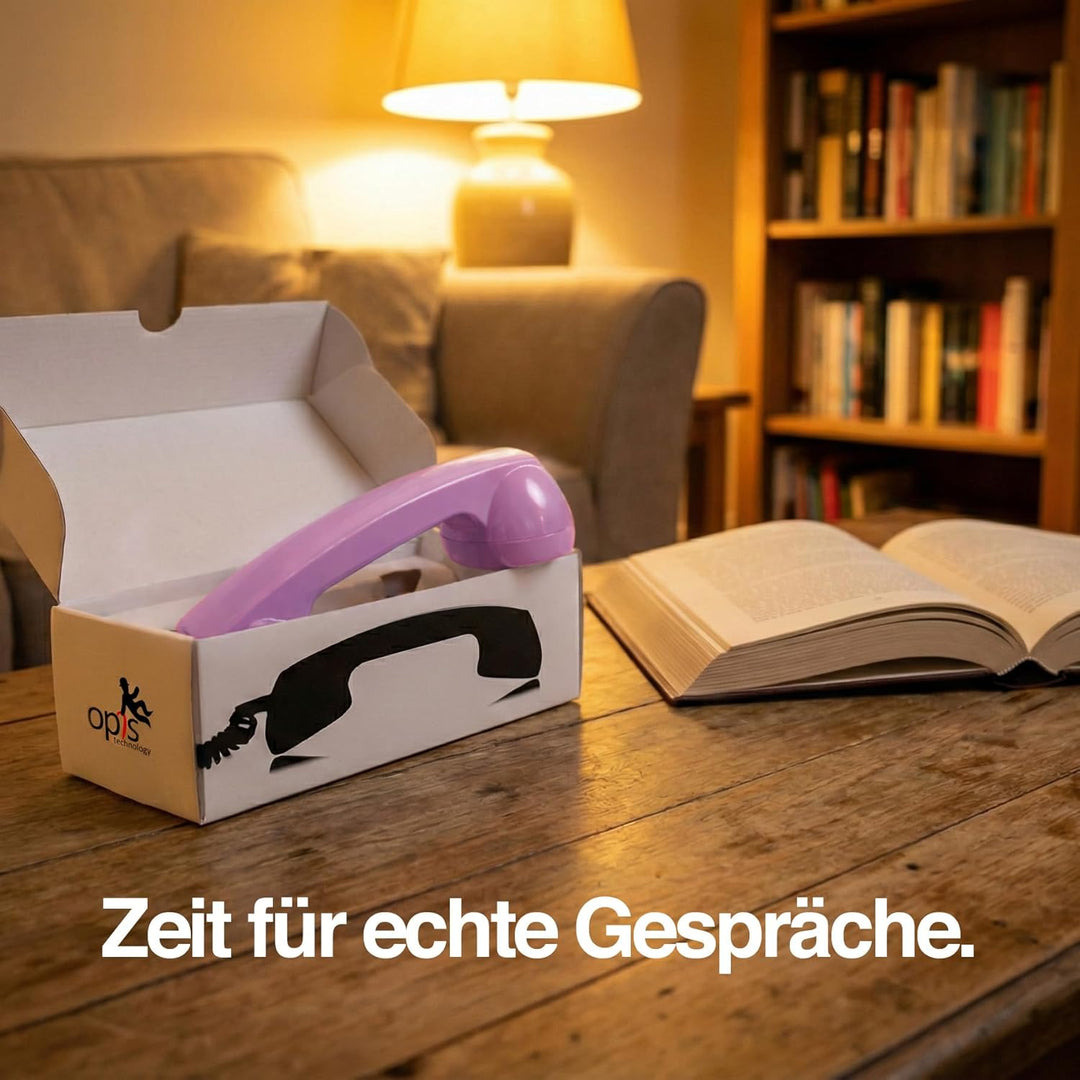 Retro Handyhörer für Apple iPhones mit Lightning (passender Adapter mit inbegriffen) in der Form ein