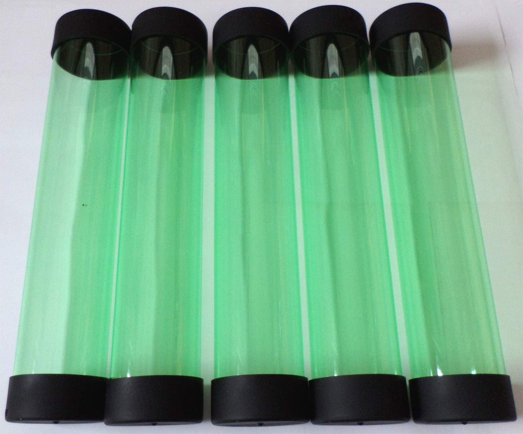 docsmagic.de 5 x Playmat Tube Big Transparent Green - 7 x 36 cm - Poster Artwork Spielmatten Transpo