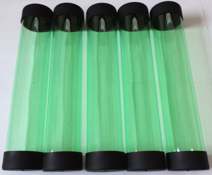 docsmagic.de 5 x Playmat Tube Big Transparent Green - 7 x 36 cm - Poster Artwork Spielmatten Transpo