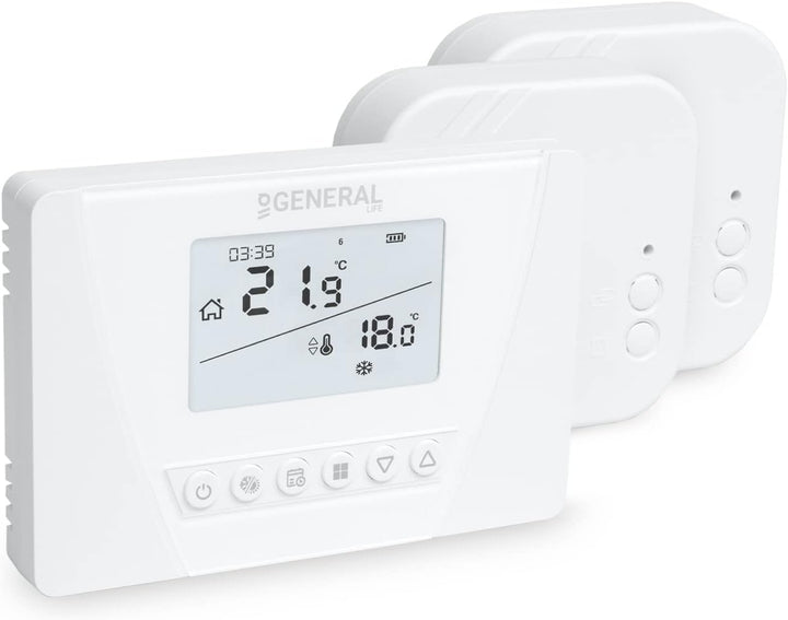 Programmierbares Funk-Thermostat Raumregler Set Mi-300S RF mit 2 Empfängern Funk-Thermostat Set mit