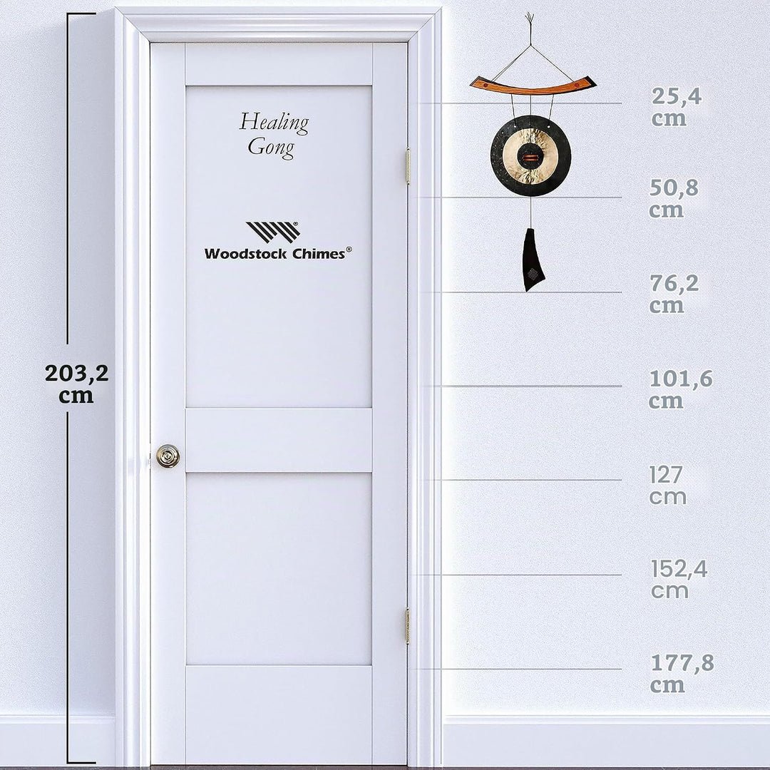 Woodstock Windspiel Healing Gong, Schwarz, 76,2/25,4 cm
