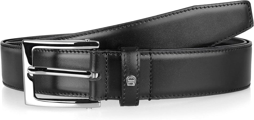 Glattleder Gürtel 126446 01, 0002 Black, 110