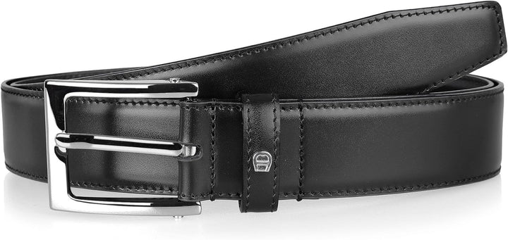 Glattleder Gürtel 126446 01, 0002 Black, 110