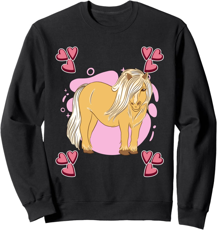 Damen Pony Zeichnung Mädchen Pony Sweatshirt