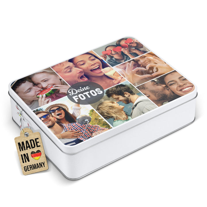 Print Royal PR Geschenkdose zum selbst gestalten mit Collage für 7 Fotos - Blechdose bedrucken, Pers
