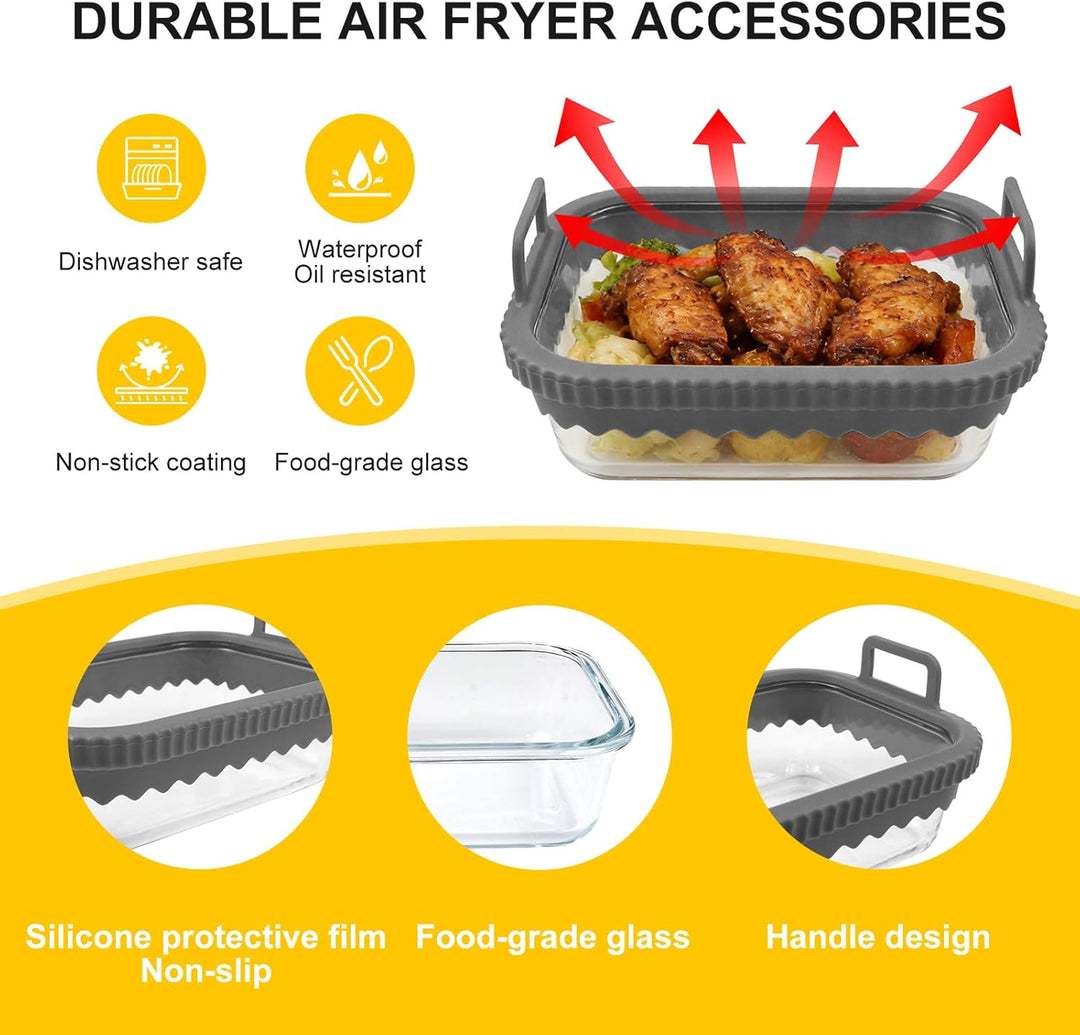 Airfryer Zubehör für Ninja Heissluftfritteuse AF400EU//DZ400EU/ COSORI Heissluftfritteuse 2 Kammern