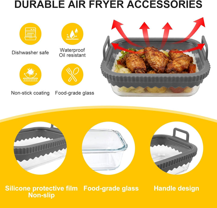Airfryer Zubehör für Ninja Heissluftfritteuse AF400EU//DZ400EU/ COSORI Heissluftfritteuse 2 Kammern