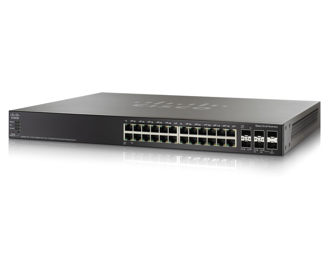 Cisco Small Business SG500X-24P - Switch - L3 - verwaltet - 24 x 10/100/1000 (PoE) + 4 x 10 Gigabit