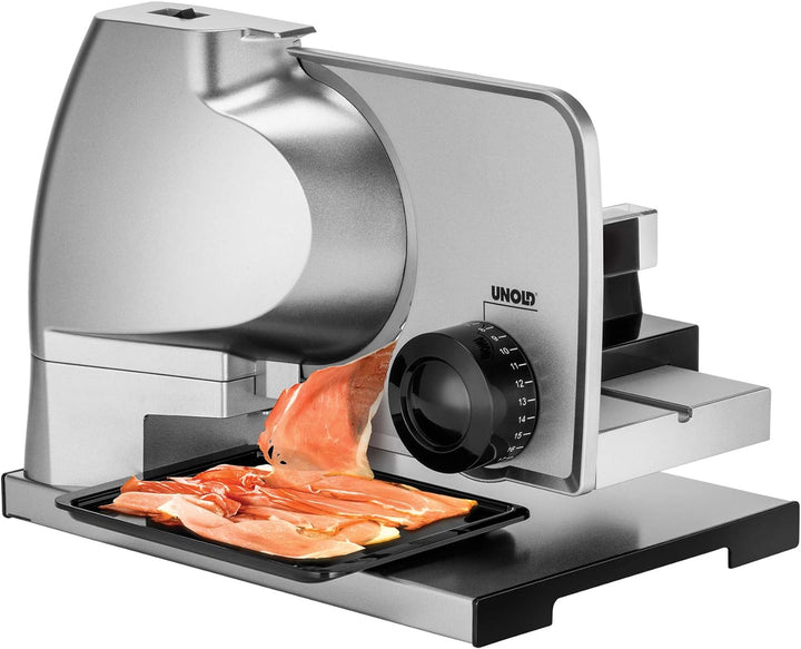 Unold 78826 ALLESSCHNEIDER Metall Plus, 100 W, freischwebend, Entnehmbares Edelstahl-Wellenschliffme