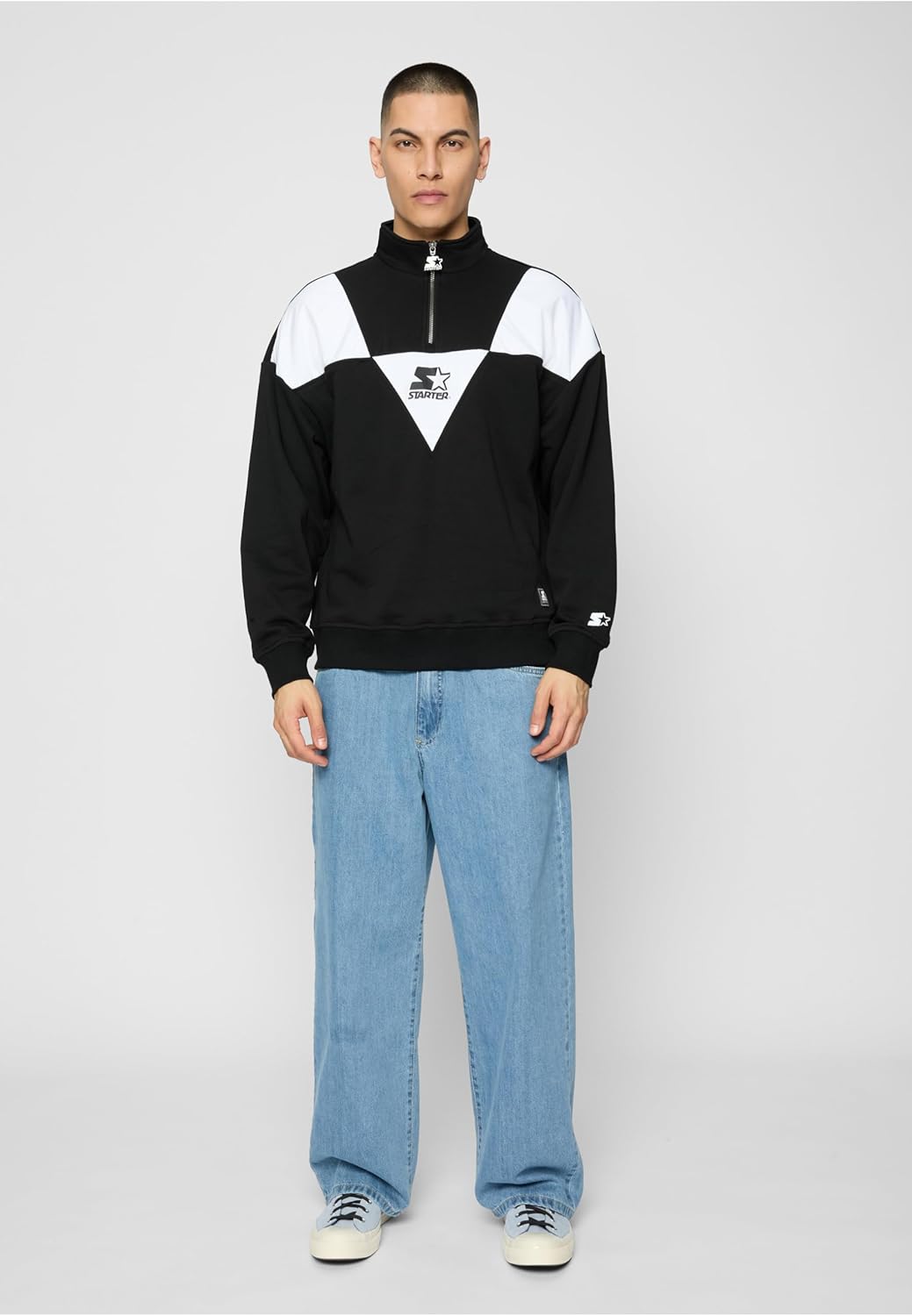 Starter Black Label Herren Starter Triangle Troyer M Black/White, M Black/White