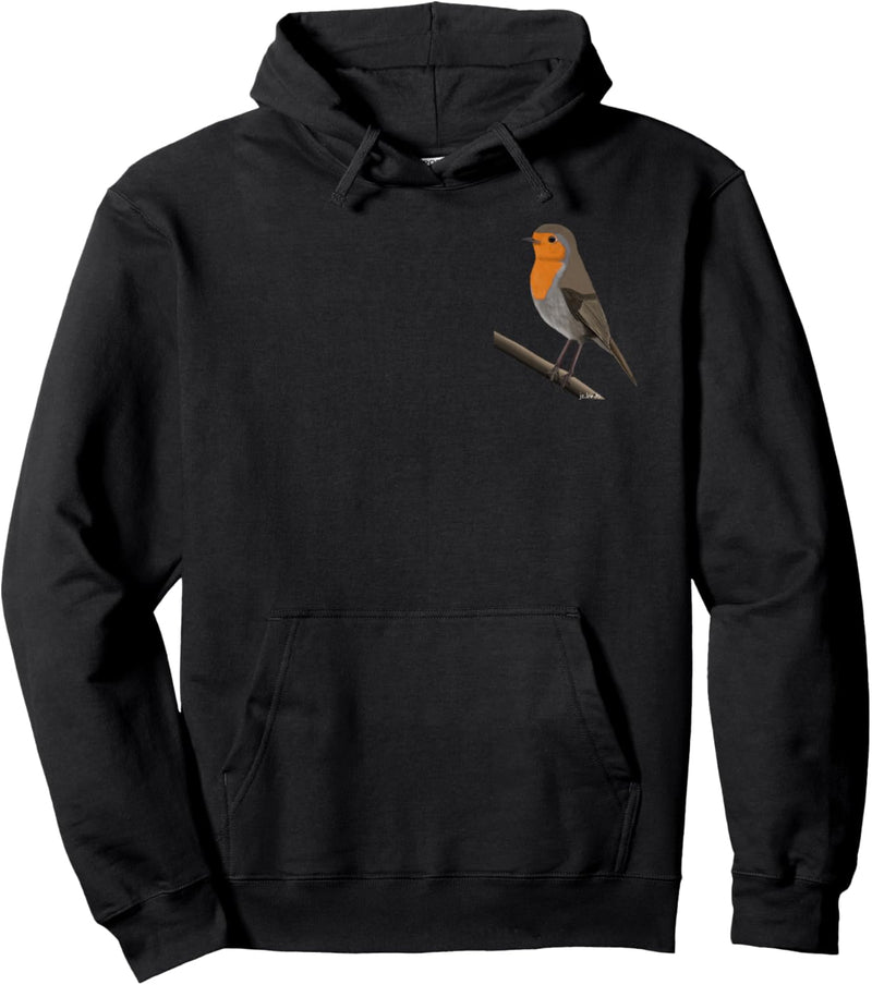 Rotkehlchen Vogel Zeichnung Biologe Ornithologe Tierfreund Pullover Hoodie