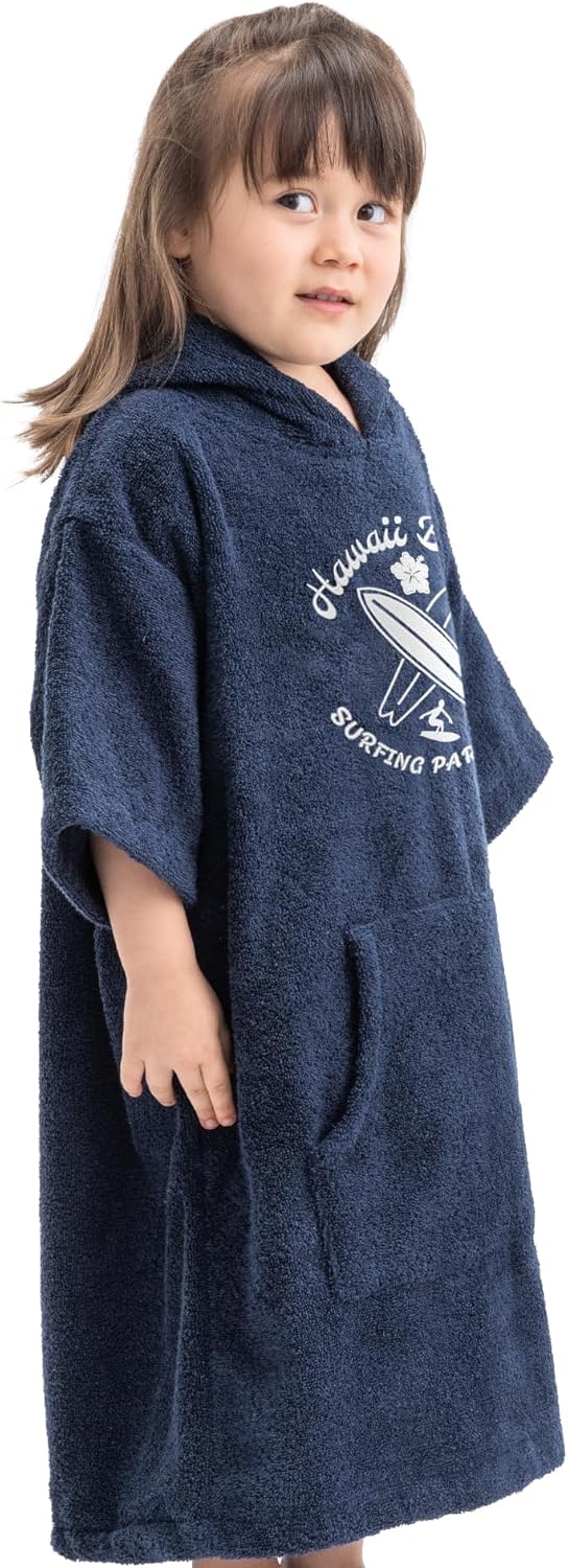 HOMELEVEL Badeponcho für Kinder und Teenager - Poncho Handtuch für Strand Schwimmbad - Surfponcho mi