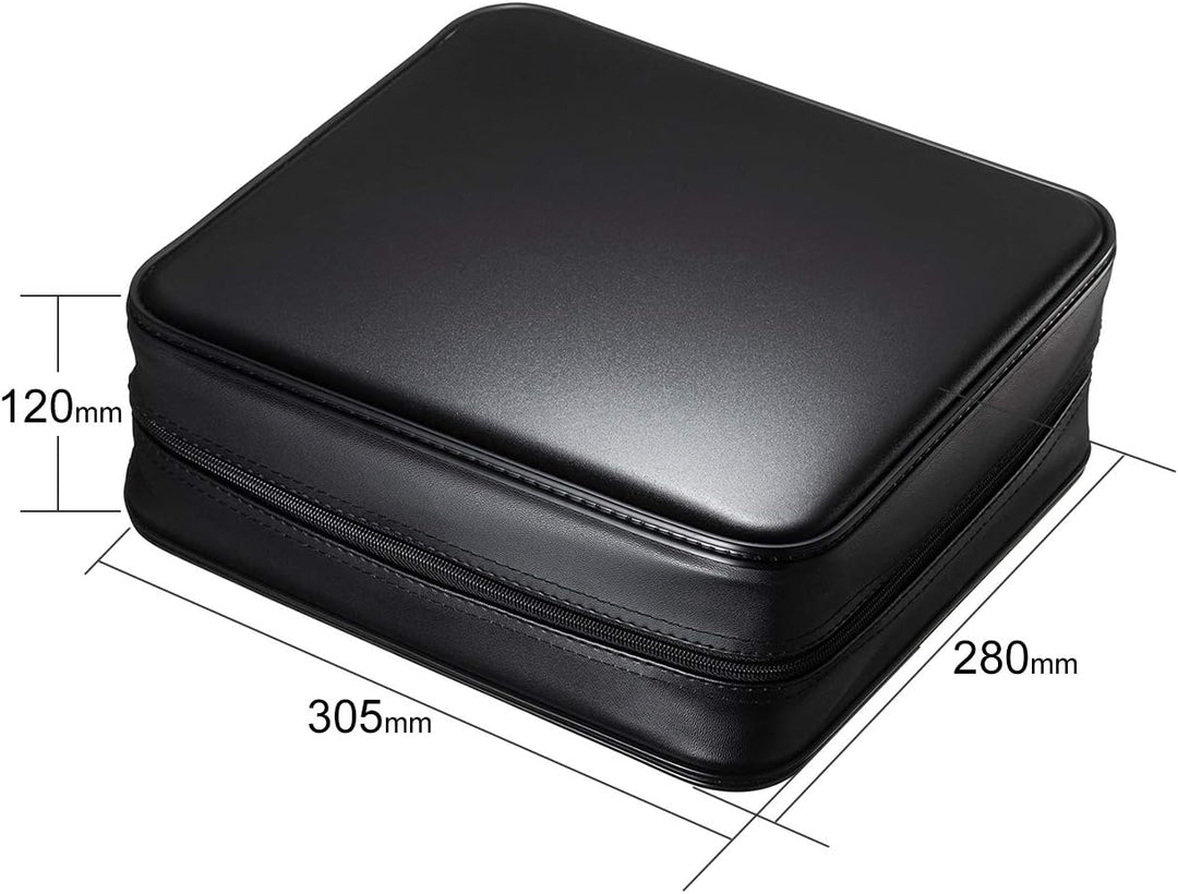 SANWA CD Tasche 320 Kapazität, Tragbare CD/DVD/Blu-ray Aufbewahrung mit Reissverschluss und Griff, H