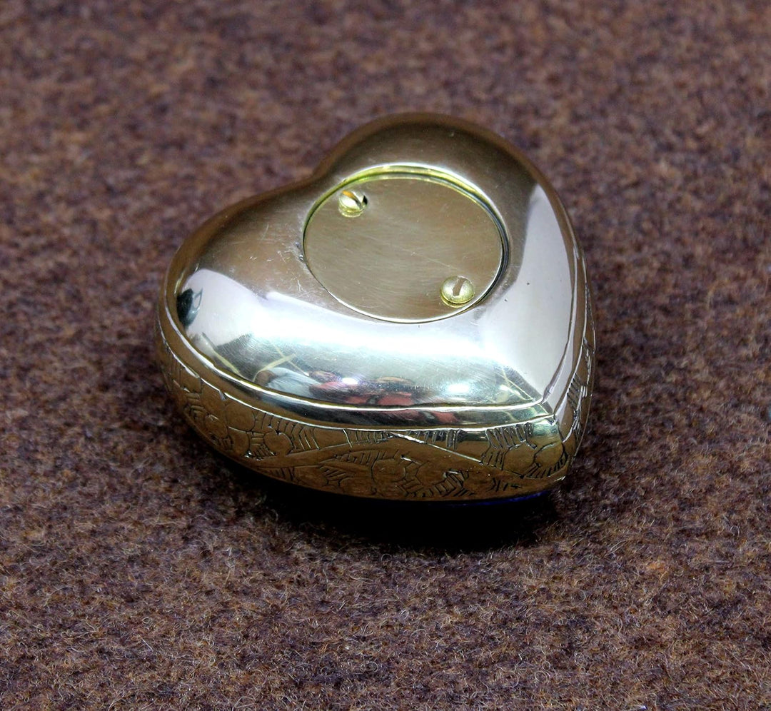 eSplanade Mini herzförmige Metall-Einäscherungs-Andenken-Denkmäler | Kleine Urne mit Wellenmuster un