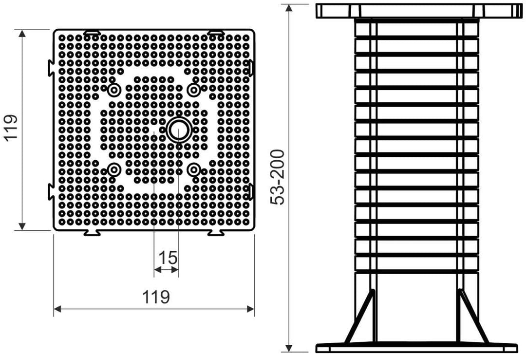 1525528 MDZ KB Isolier-Montageplatte (B x H x T) 119 x 119 x 204mm