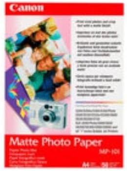 Canon Fotopapier MP-101 matt weiss - (DIN A4 50 Blatt) für Tintenstrahldrucker - PIXMA Drucker (170