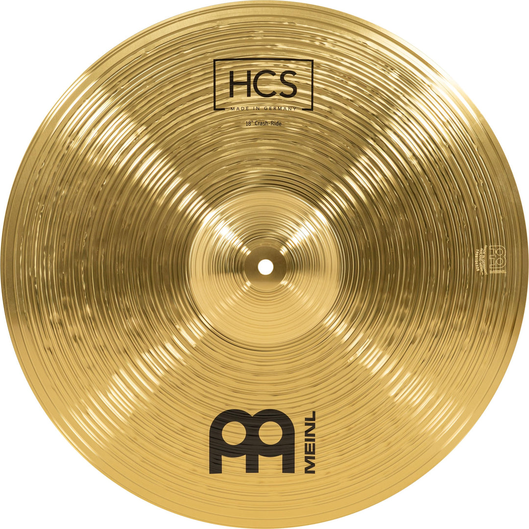 Meinl Cymbals HCS Crash-Ride 18 Zoll (Video) Schlagzeug Becken (45,72cm) Messing, Traditionelles Fin