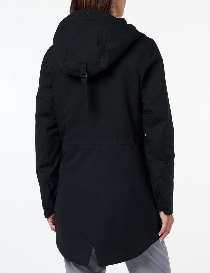 Schöffel Damen Ins. Parka Rotterdam L, wind- und wasserdichter Damen Parka mit verstellbarer Taille,