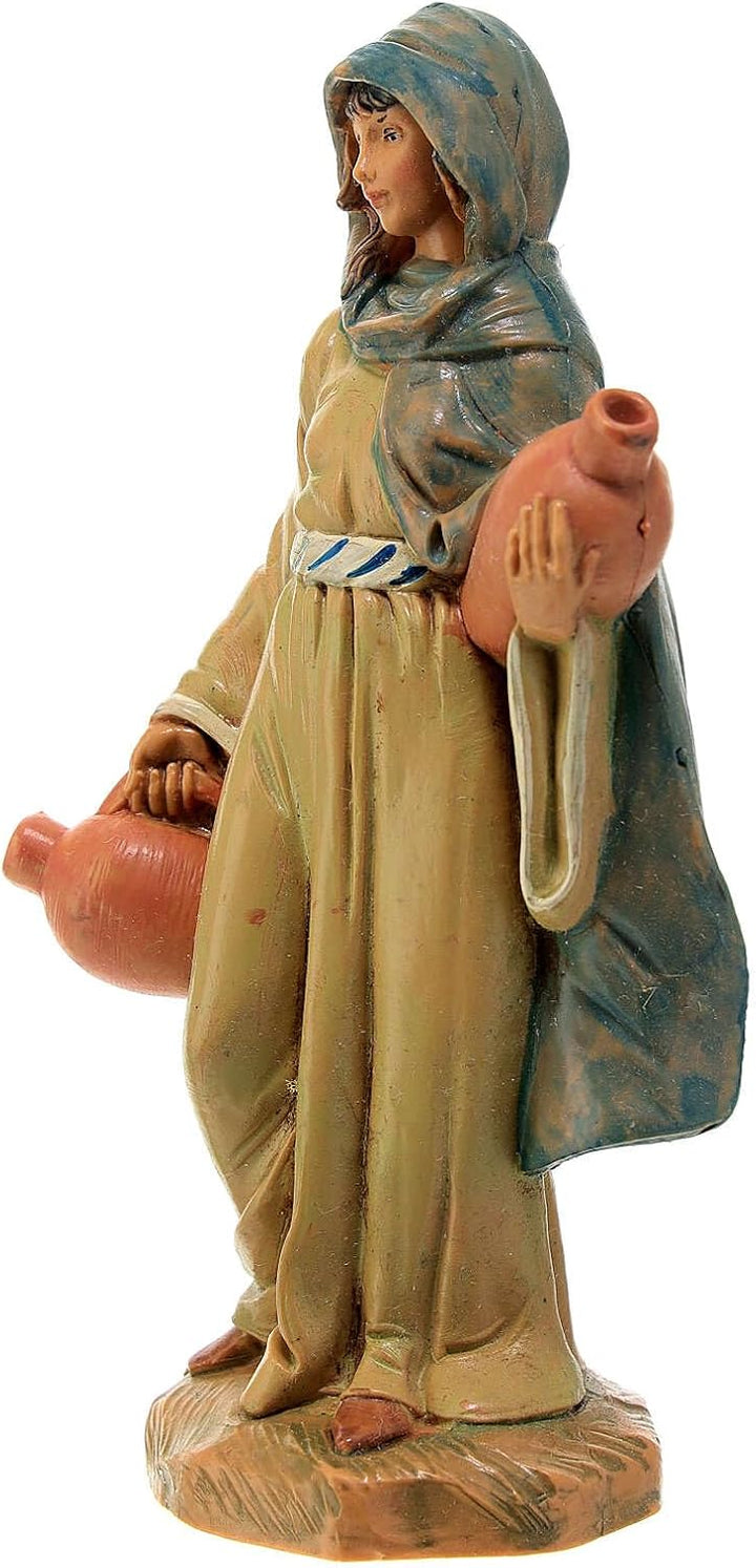 Holyart Hirtin mit Krüge Fontanini Krippe, 12 cm