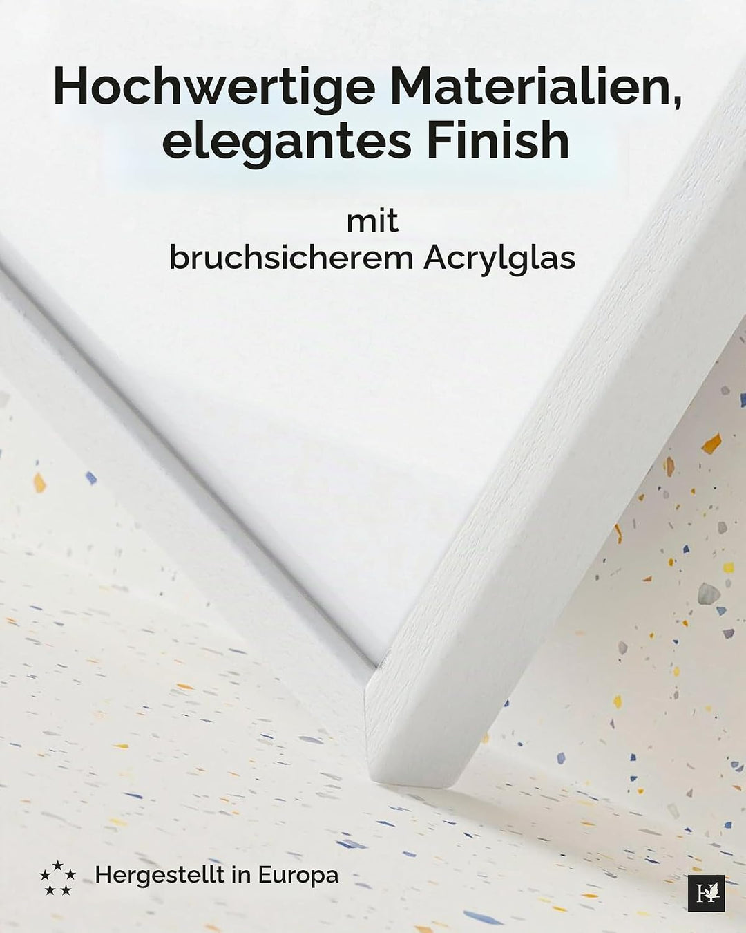 Heimlich® 2 x Bilderrahmen DIN A4 21x30 cm Weiss Holz Rahmen 2-Pack | Dokumentenrahmen 21x29,7 cm Kl