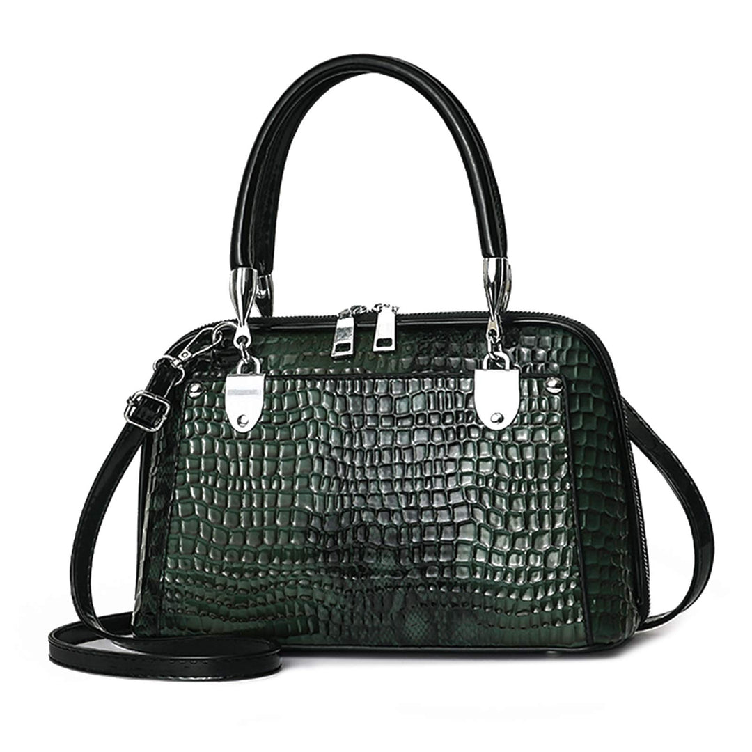 NICOLE &amp; DORIS Retro Handtasche für Frauen Schultertaschen Klassische Krokodil Umhängetasche PU Lede