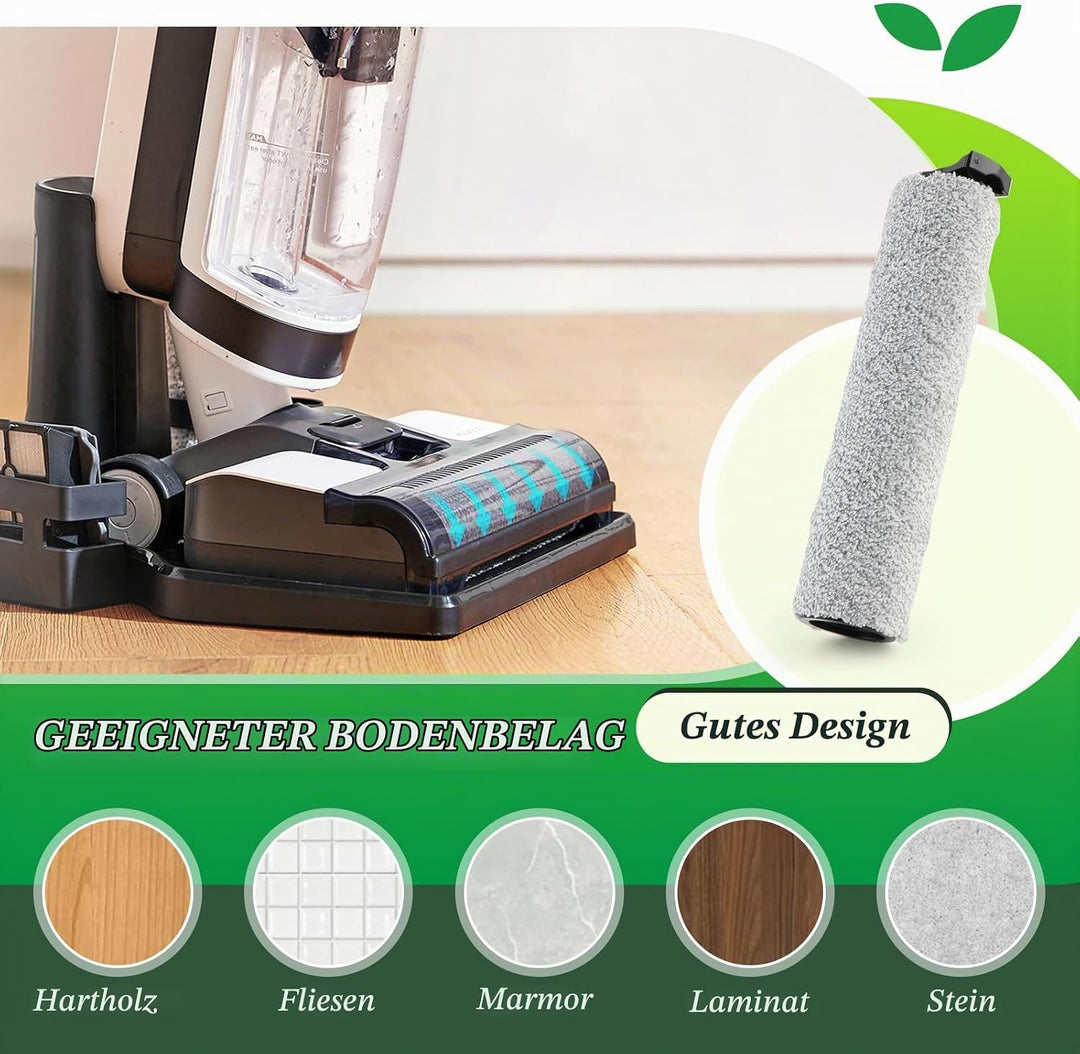 2 Bürstenrollen 4 Filter Ersatzteile für Tineco iFloor 3 / Floor One S3 Nass Trockensauger Bürstenro