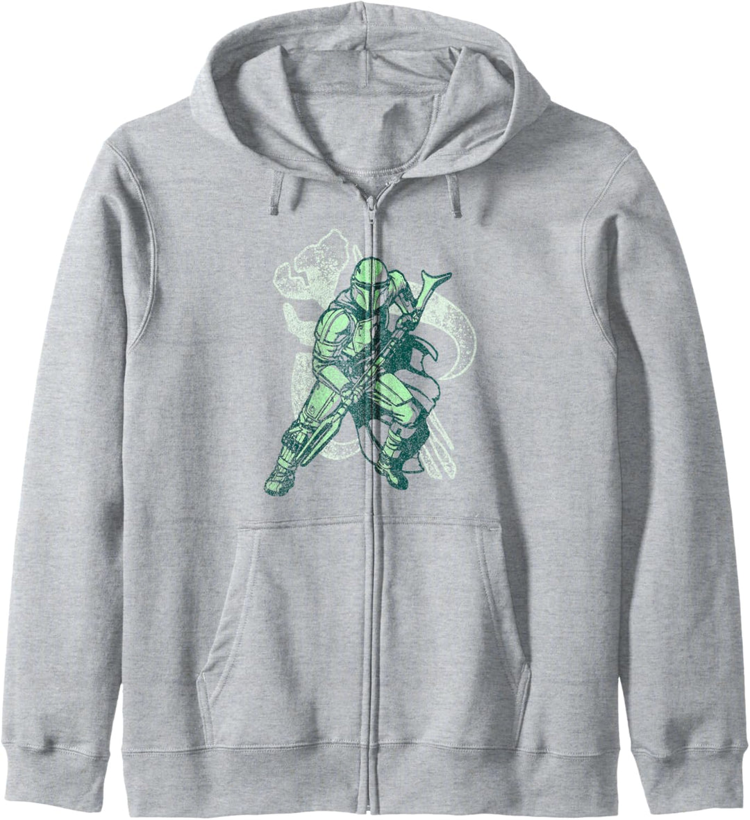 Star Wars Mandalorian Green Mando Mythosaur Skull Kapuzenjacke