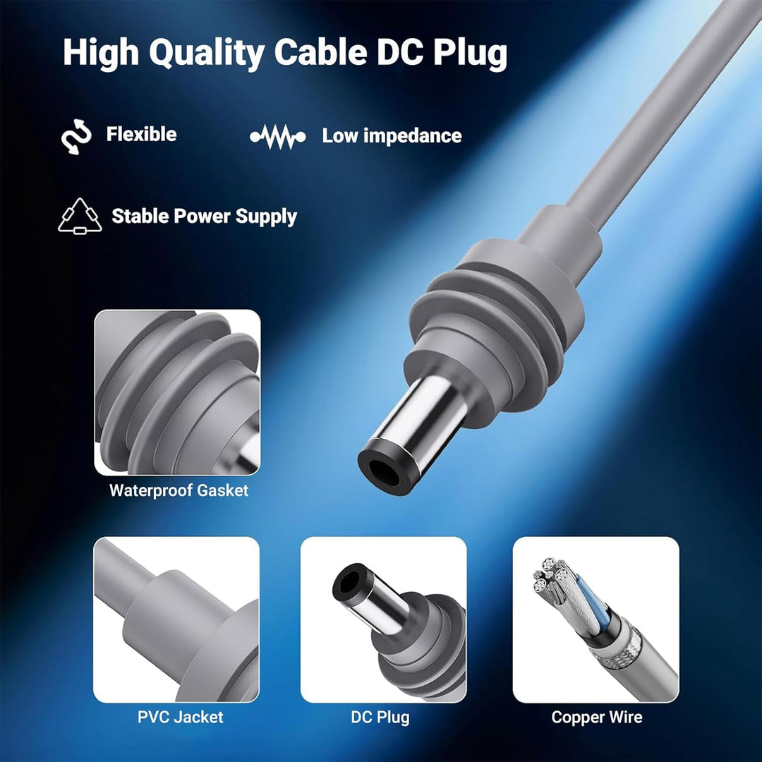 für Starlink Mini Kabel 18AWG DC zu DC Stromkabel mit wasserdichtem Anschluss, DC5521 Male auf Male