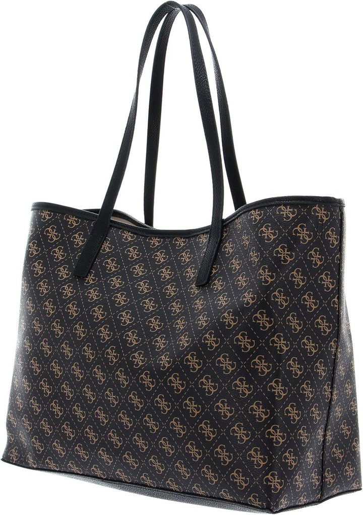 GUESS Damen Vikky Tote TOTE L Brown Logo, L Brown Logo