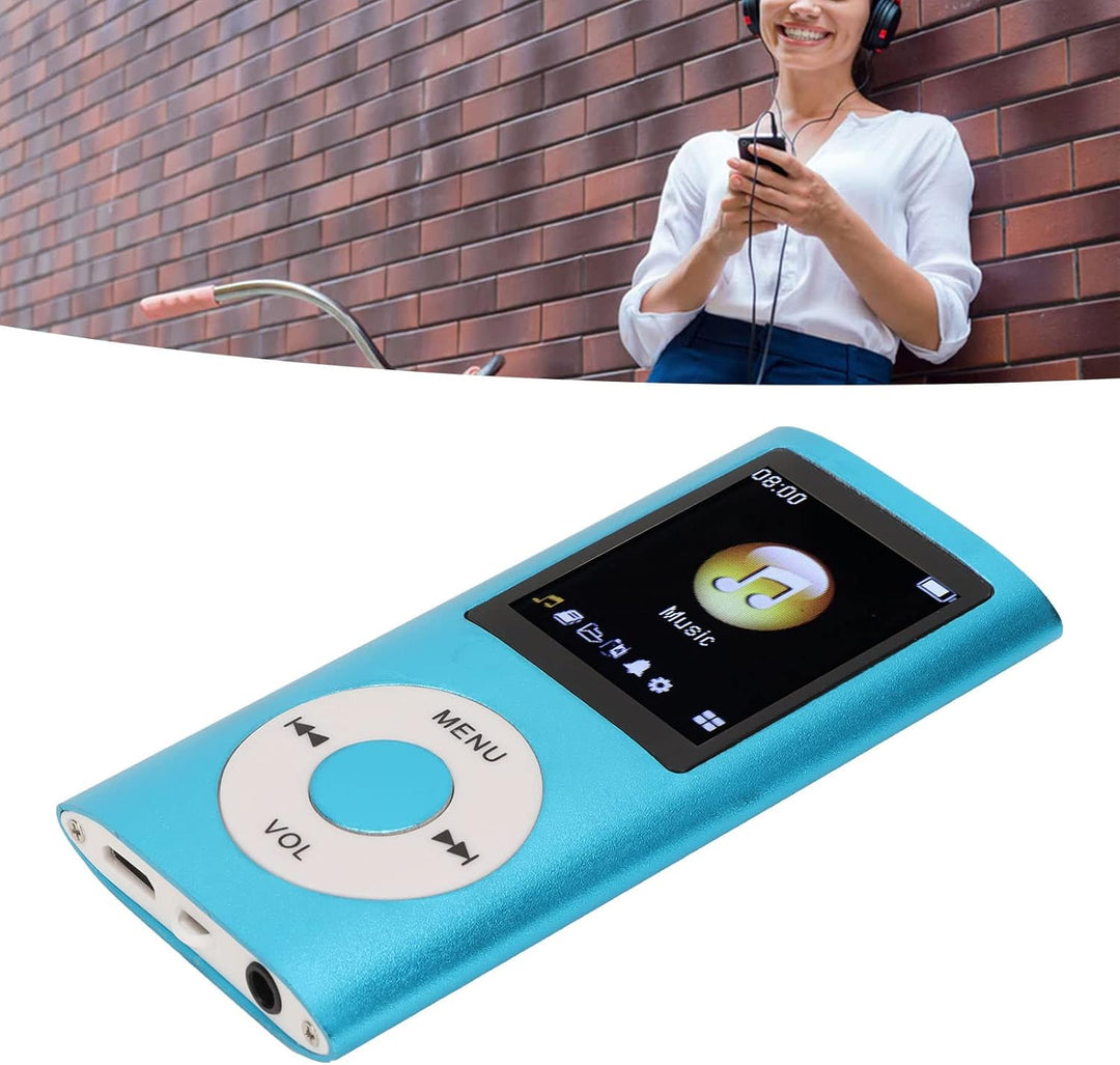 MP3-Musikplayer, MP3-Player, Tragbarer MP3-Player, Schlanker 1,8-Zoll-LCD-Bildschirm, mit Kopfhörer,