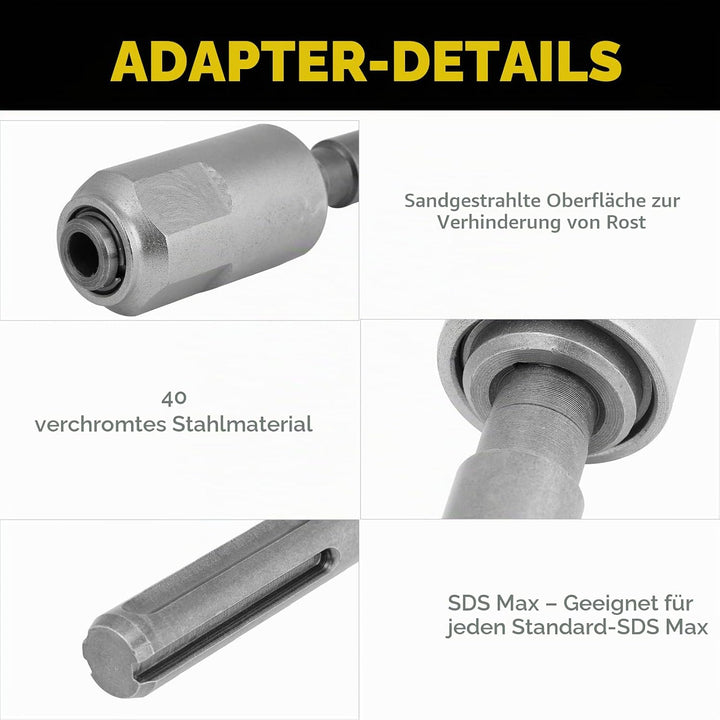 SDS Max Bohrer Adapter SDS Max auf SDS Plus Adapter für Bohrhämmer Quick Konverter Tool für Abbruchh