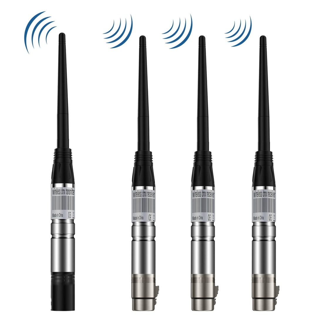 Wireless DMX512 Controller 1er Pack drahtloser DMX Sender Transmitter und 3er Pack Empfänger Receive