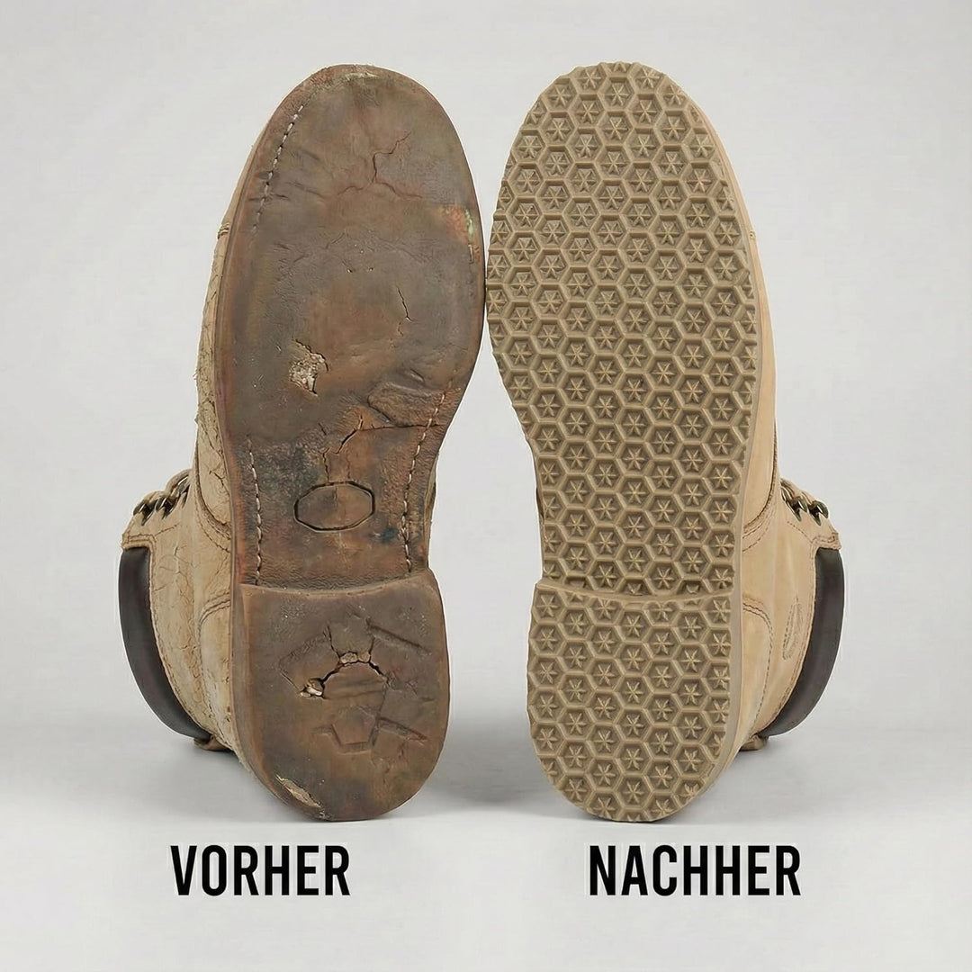 Langlauf Schuhbedarf Schuhreparatur Sohle Ivoire Star - Zellkautschuk Langsohle - Schuhsohle - Anti