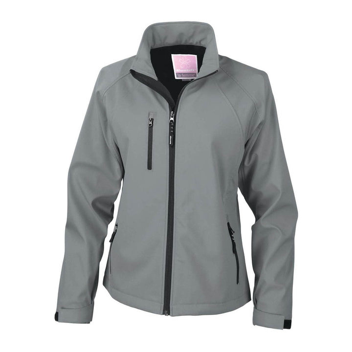 Result Herren R128f Baselayer Softshelljacke M silber, M silber