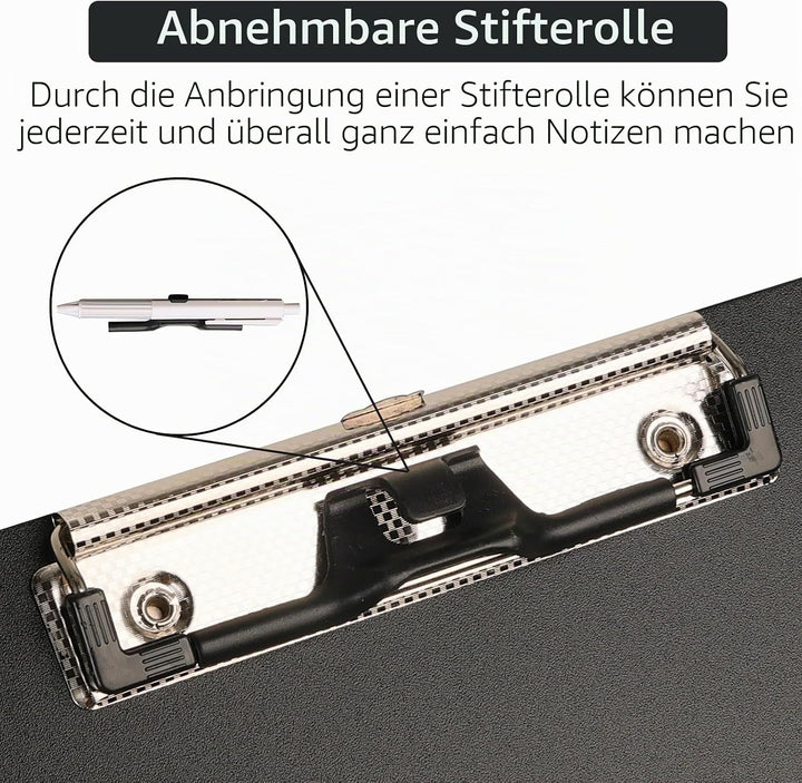 (8 Stück) Klemmbrett A4,Klemmbretter mit Metalklemme und Aufhängeose | Schreibplatte für Büro,Schule