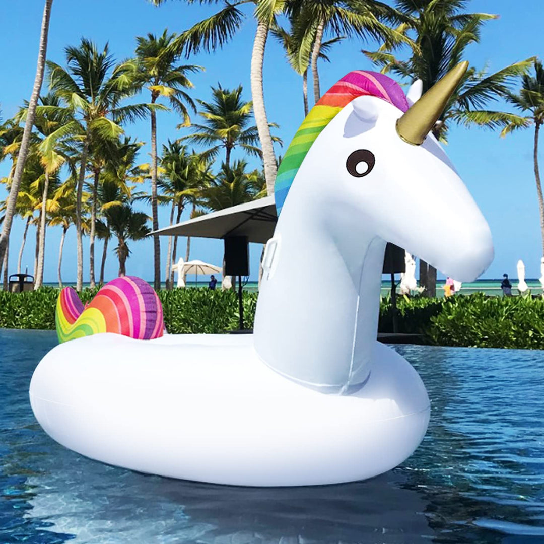 Dracarys Riesiges Aufblasbares Einhorn - Schwimmendes Schwimmbecken - Wasseraufblasbares Spielzeug -