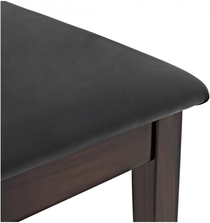 Gear4music Klavierbank mit Stauraum Braun - Palisander Finish