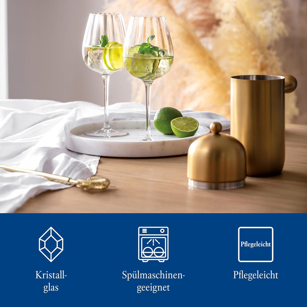 Villeroy &amp; Boch - Rose Garden Weissweinkelch, Set 4tlg., 125ml, Kristallglas, Transparent Transparen