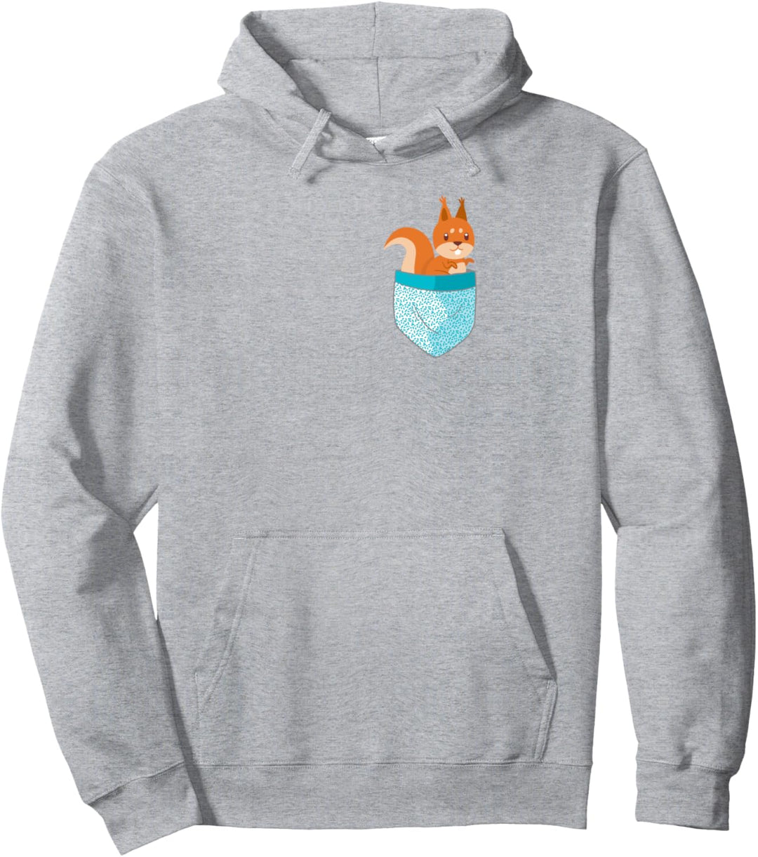 Eichhörnchen Brusttasche Lustig Humor Geschenk Pullover Hoodie
