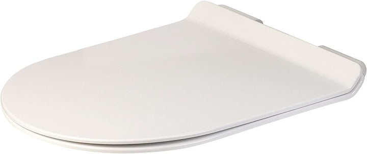 BadeStern WC Deckel: 2er-Set flache WC-Sitze, D-Form, mit Absenkautomatik (antibakterieller Toilette
