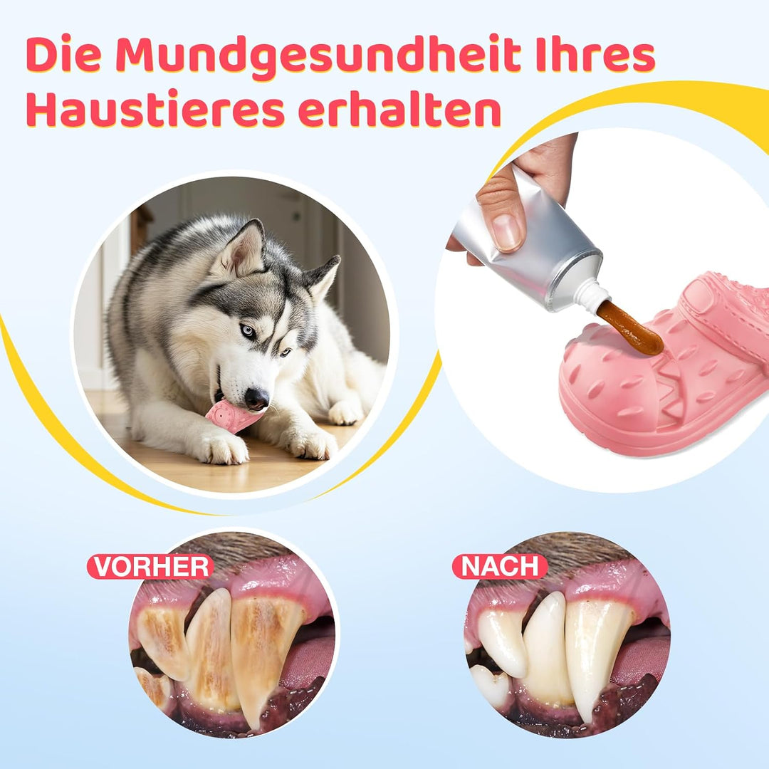 RUXAN Hundespielzeug, Saubere Hundezähne, Hundespielzeug, Kauspielzeug aus Naturkautschuk für Kleine