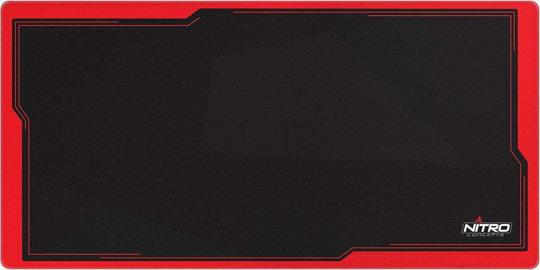 NITRO CONCEPTS DM12 - Gaming Mauspad XXL 1200x600 Millimeter Fransen Freie Ränder Microfaser Grosses