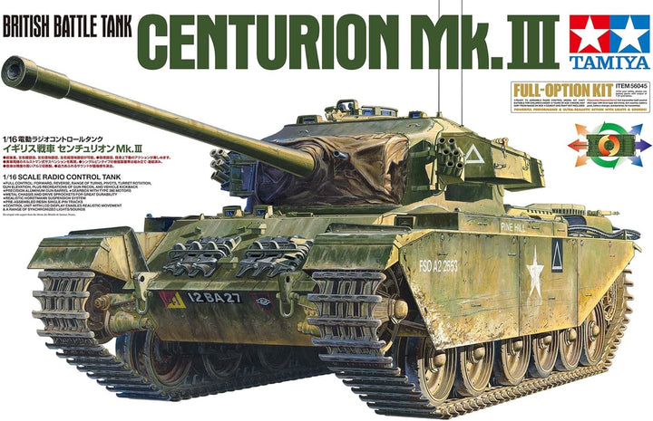 Tamiya 56045 1:16 RC Brit. Centurion Mk.III Full-Opt. - Bausatz, RC Panzer, Ferngesteuerter Panzer,R
