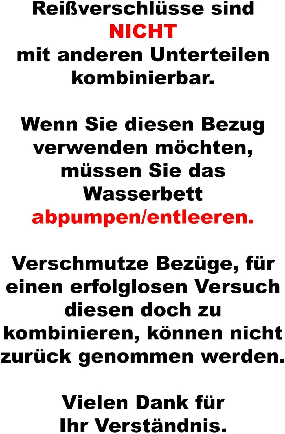 Frottee Wasserbettbezug Auflage Bezug Baumwolle für Wasserbett Rundumbezug (100 x 200 cm), 100 x 200