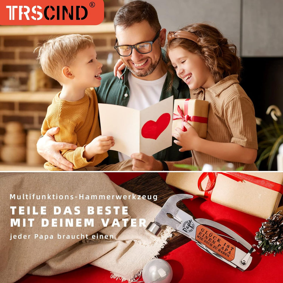 Vatertagsgeschenke für Papa Multitool Werkzeug Hammer, 14 in 1 Multitool Mini Hammer Männertag Gesch