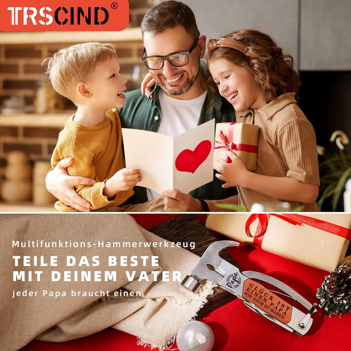 Vatertagsgeschenke für Papa Multitool Werkzeug Hammer, 14 in 1 Multitool Mini Hammer Männertag Gesch