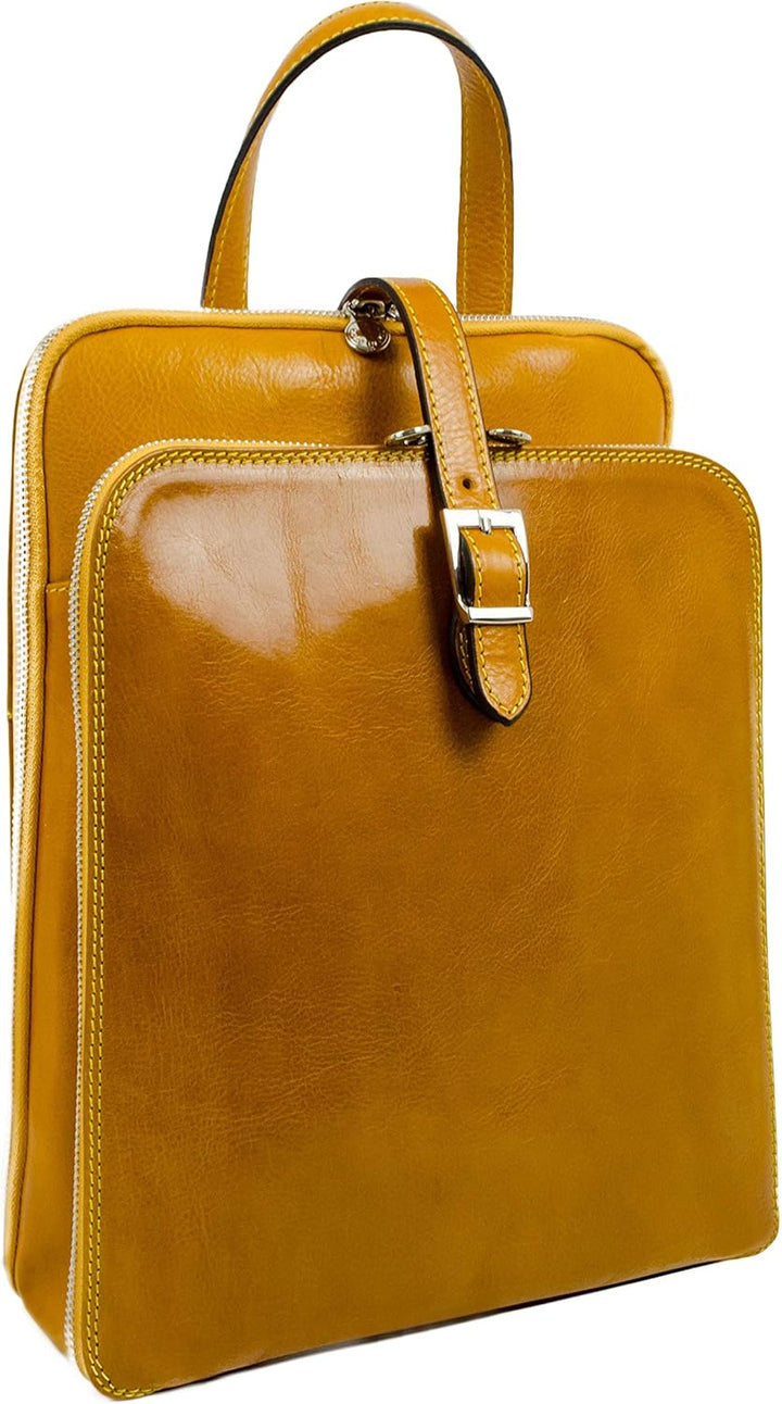 Time Resistance Lederrucksack Wandelbar zu Schultertasche - Handgemacht Tagesrucksack Rucksack bis z