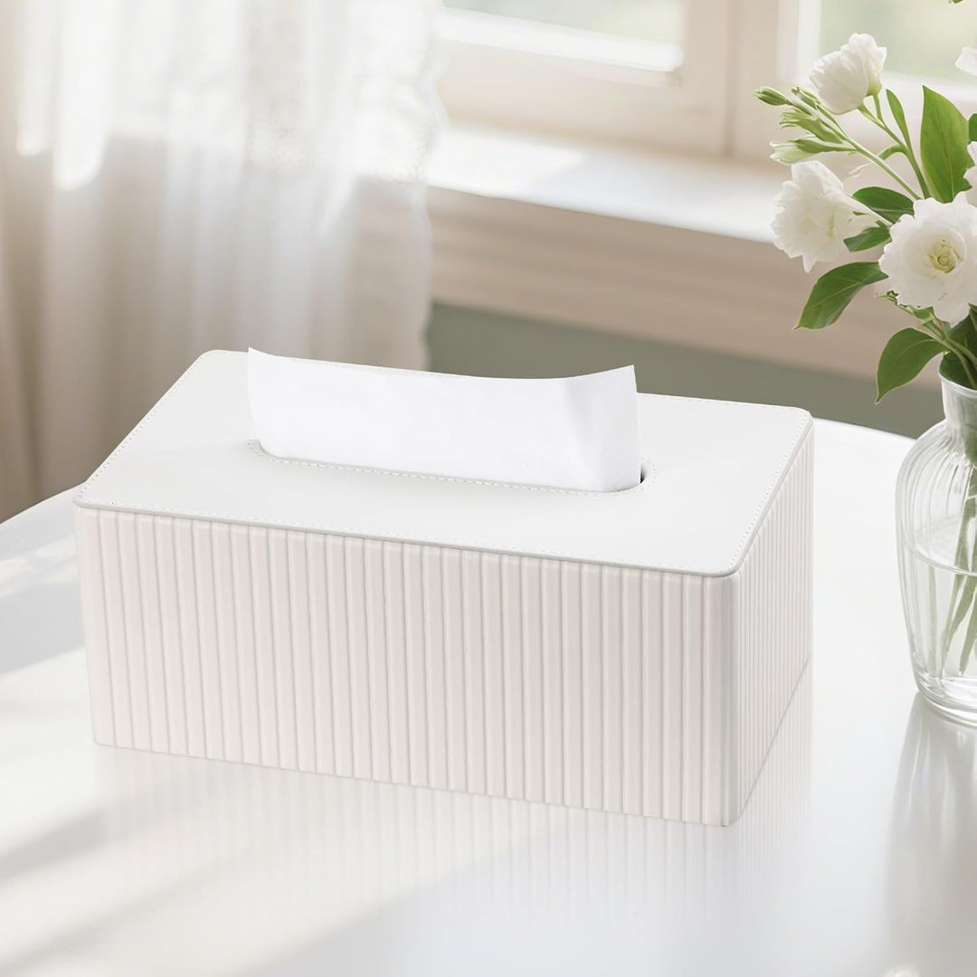 KINGFOM Kosmetiktücherbox Taschentuchbox, Rechteckige Tissue Box Tücherbox für Wohnzimmer, Badezimme