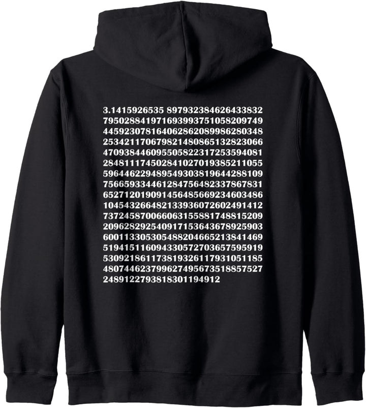 Pi 500 Stellen Mathe Nerd Mathematik 3,14 Rückendruck Kapuzenjacke