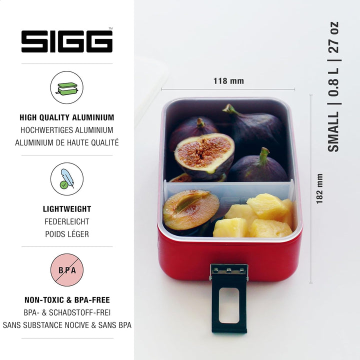 SIGG - Alu Lunchbox Plus - Brotdose Mit Unterteilung - Preisgekrönt - Spülmaschinenfest & Mikrowelle